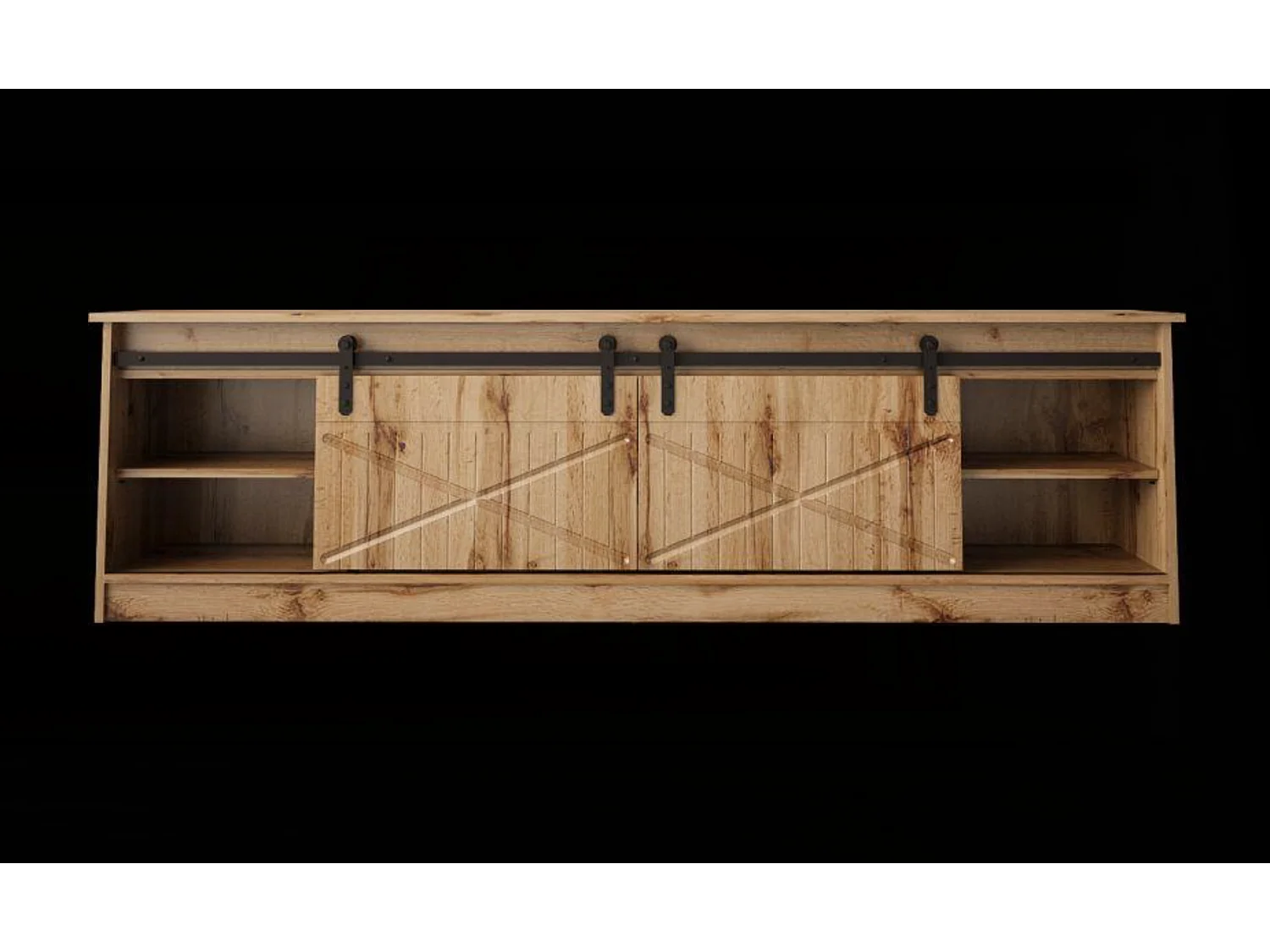 Porta TV in rovere stile wotan 200 cm Hexa