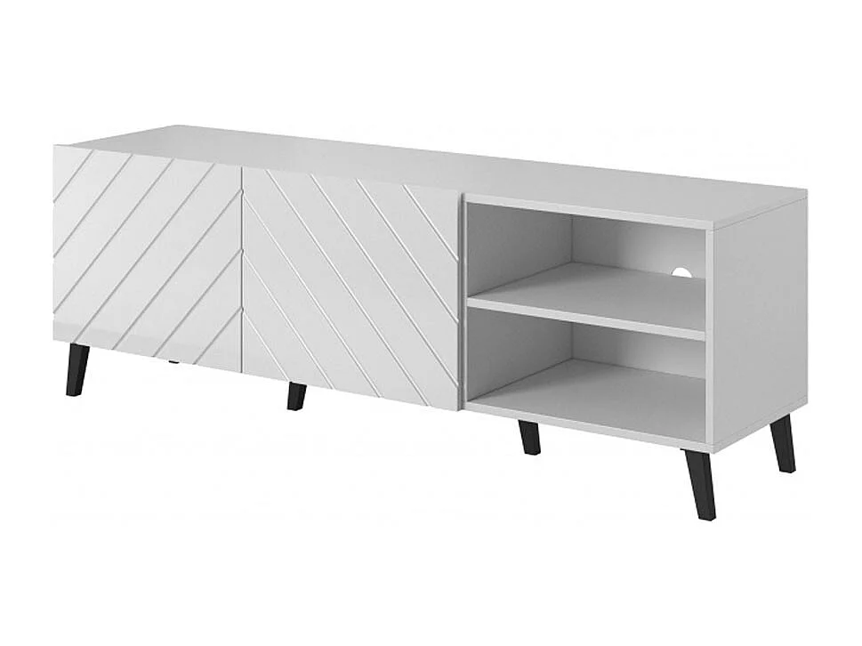 Porta TV di design bianco lucido da 150 cm Yaka