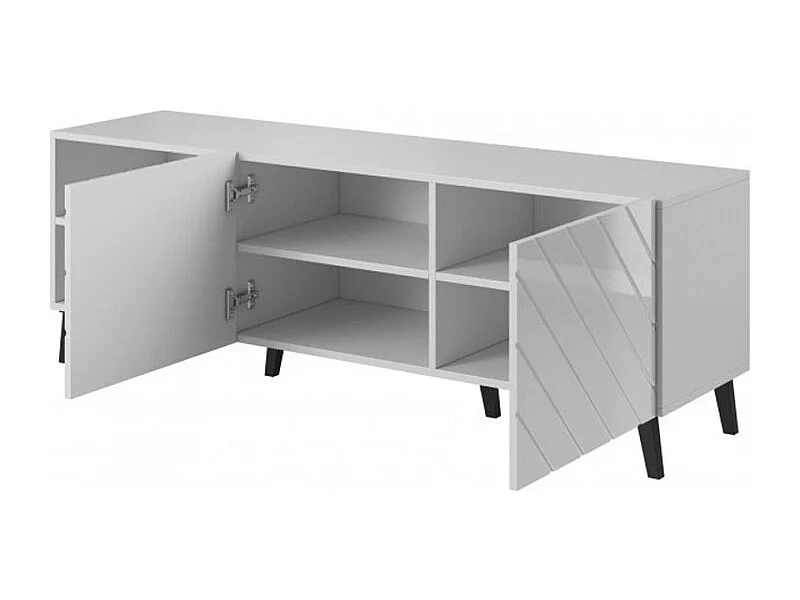 Porta TV di design bianco lucido da 150 cm Yaka