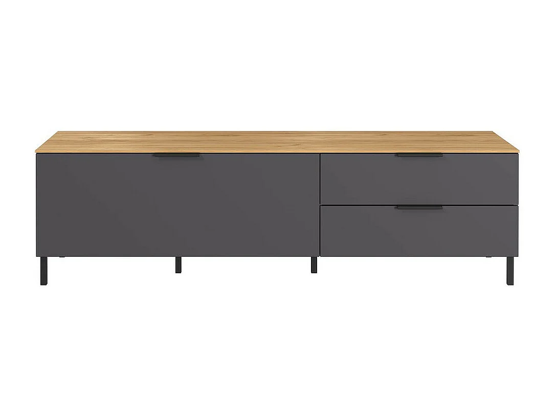 Porta TV grigio antracite e design in legno 164 cm Costal