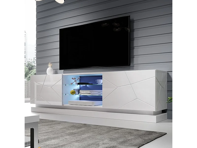 Supporto TV Clost 200 cm LED bianco - Senza LED