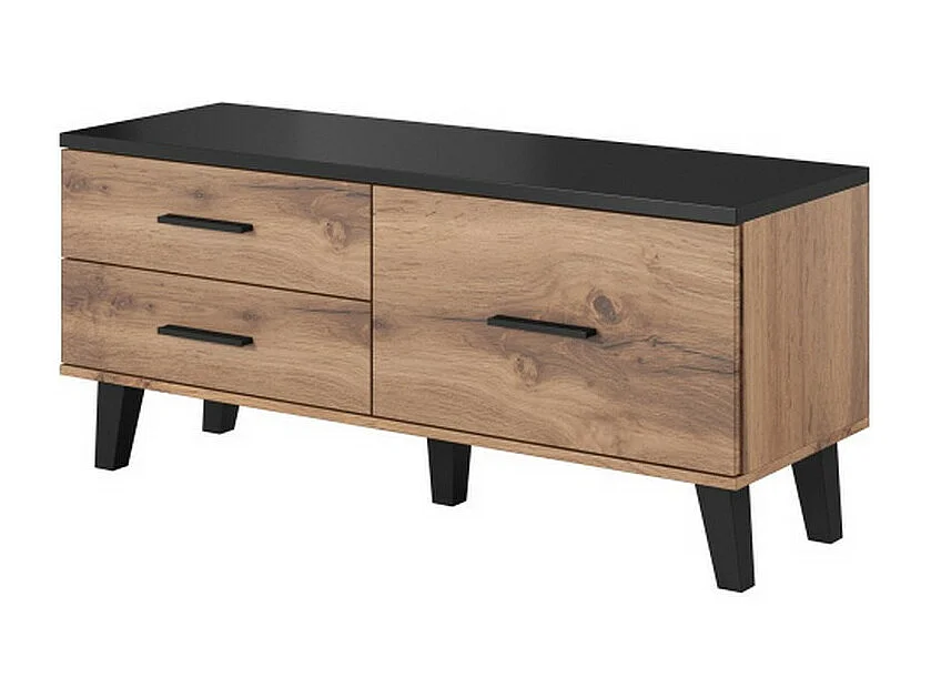 Porta TV nero e legno 120 cm Colin