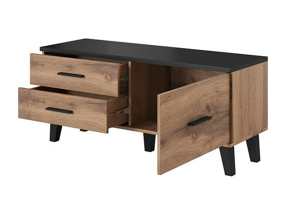 Porta TV nero e legno 120 cm Colin