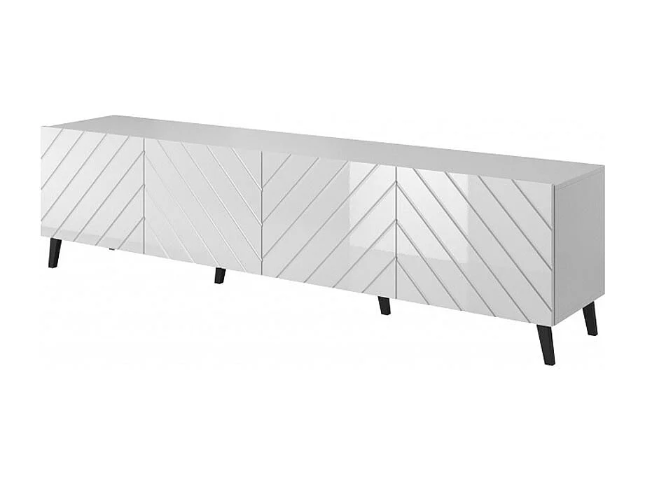 Porta TV di design bianco lucido da 200 cm Yaka