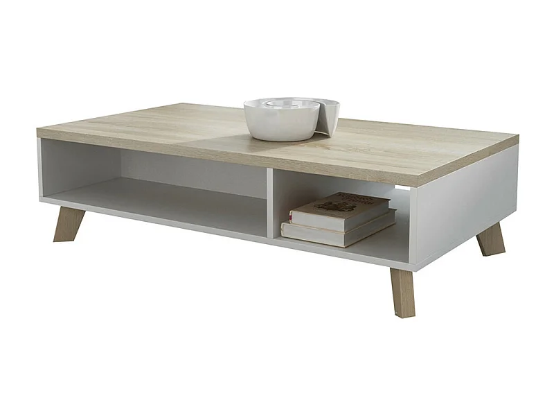 Tavolino in rovere e bianco 110 cm Colin