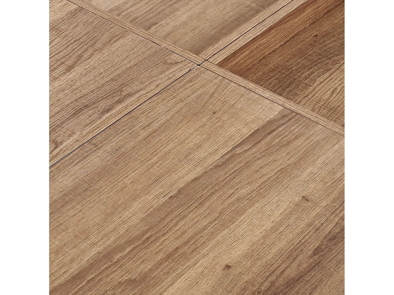 Table basse carrée bois et métal Cubana