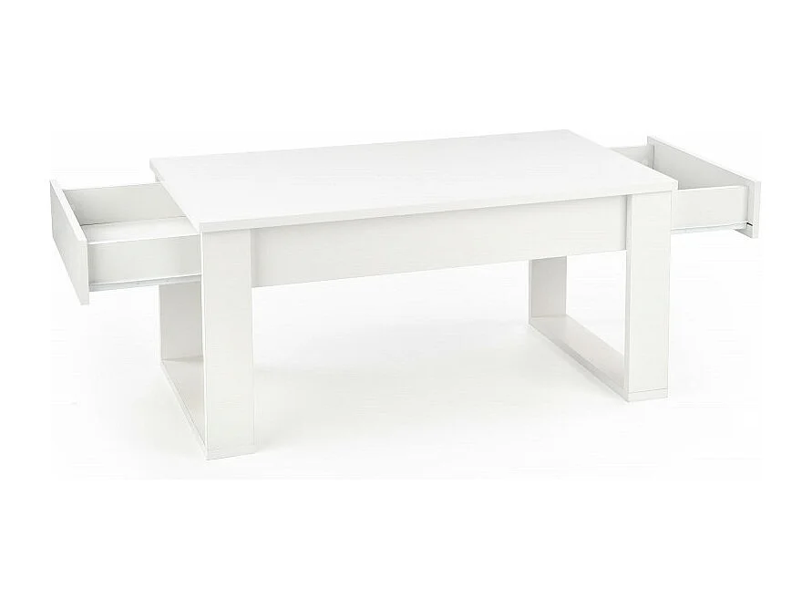 Tavolino neo bianco con due cassetti