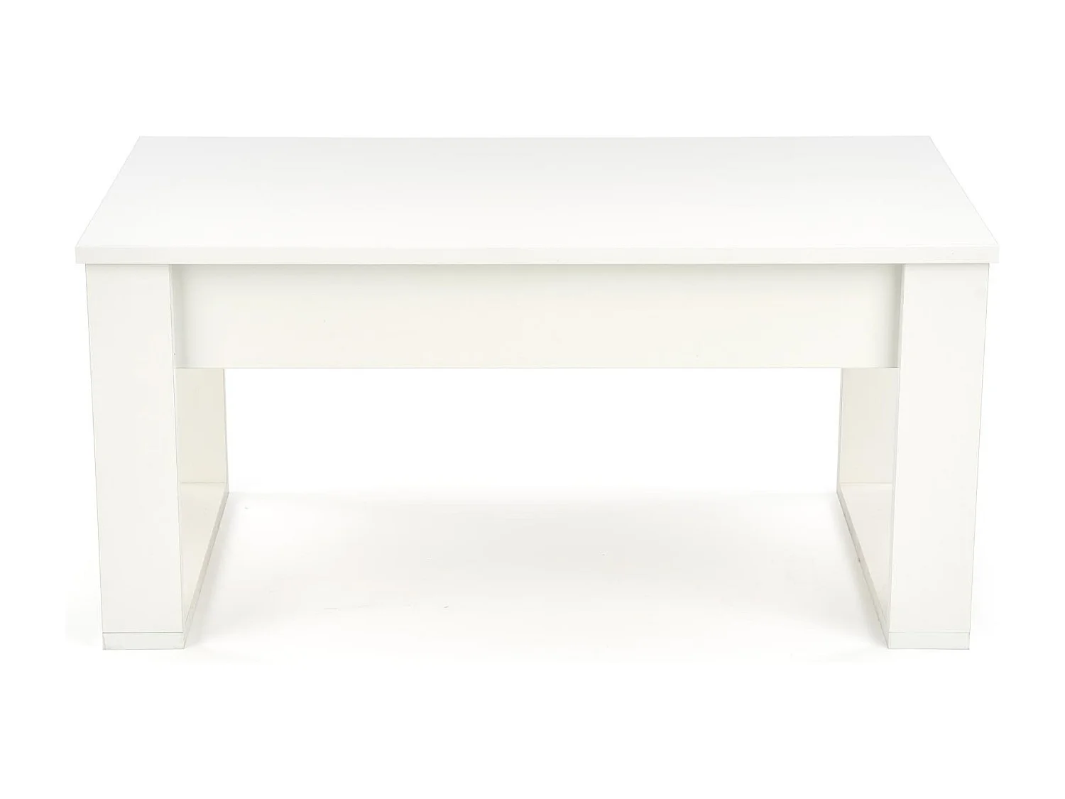 Table basse blanche avec deux tiroirs Neo