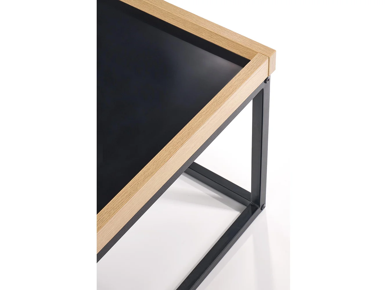 Tavolino rettangolare in stile industriale LUISA 100x60 cm