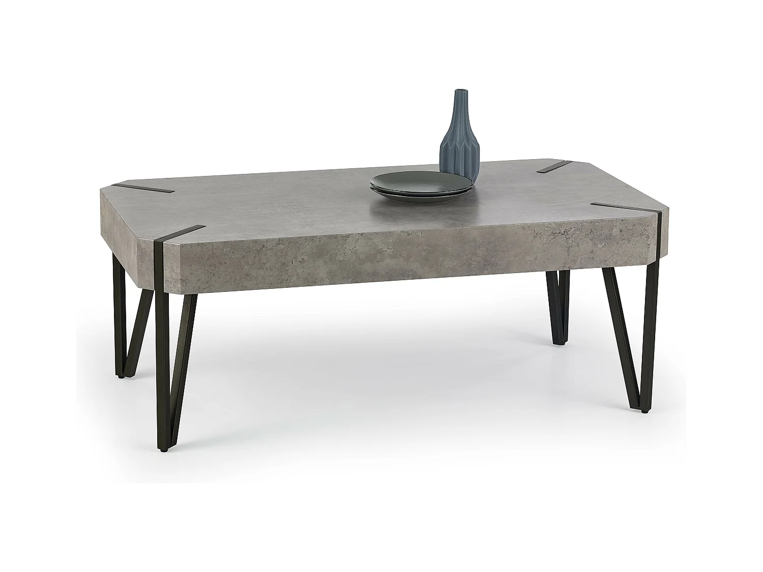 Table basse industrielle béton et métal Youri
