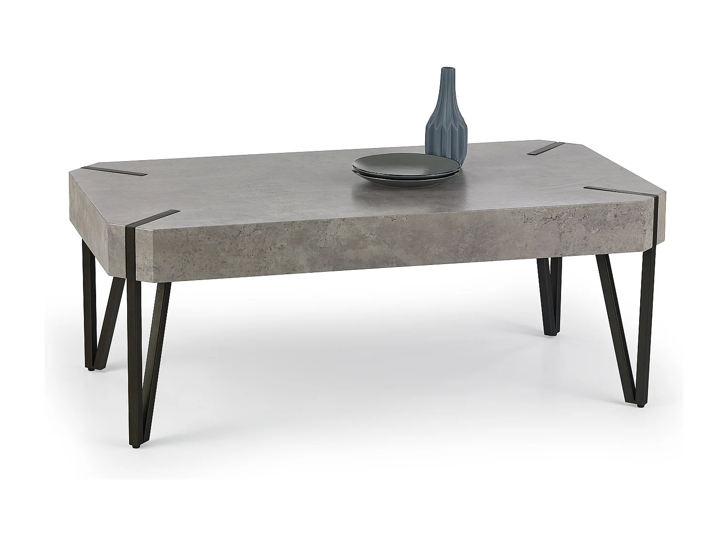 Table basse industrielle béton et métal Youri