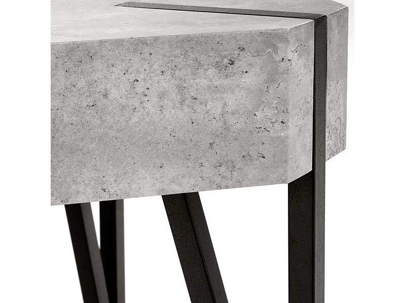 Table basse industrielle béton et métal Youri