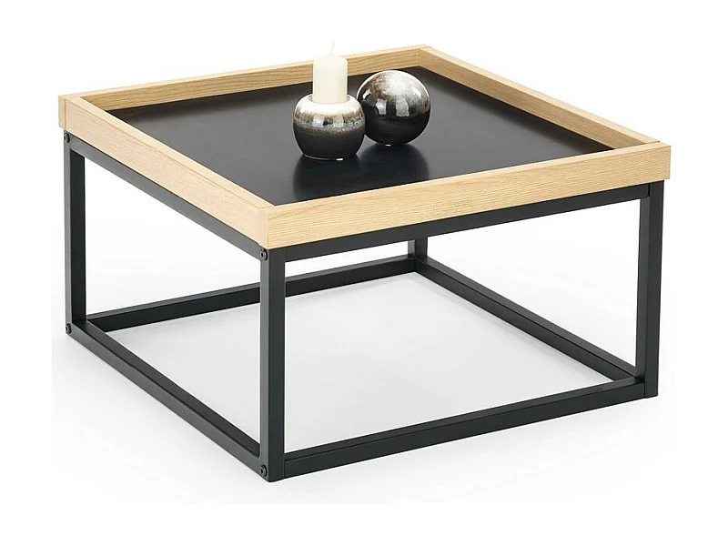 Table basse carrée 53cm de style industriel LUISA 2