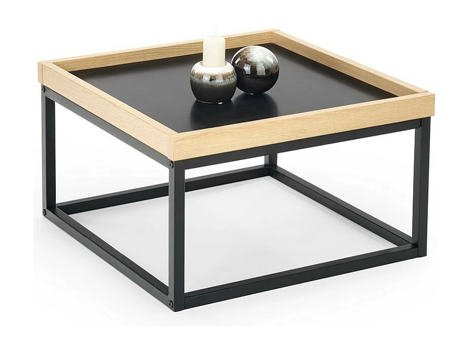 Table basse carrée 53cm de style industriel LUISA 2