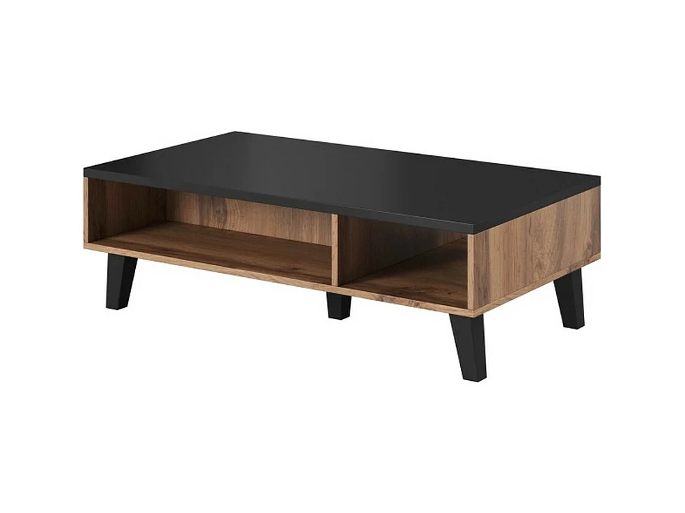 Table basse style chêne & noir 110 cm Colin
