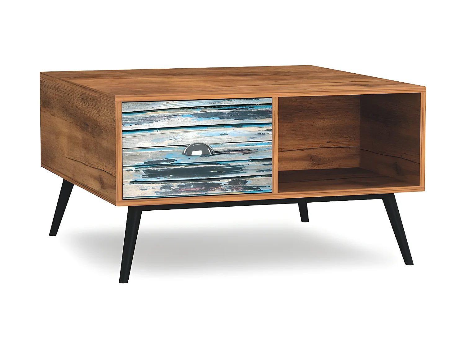 Table basse bois multicolore Alto