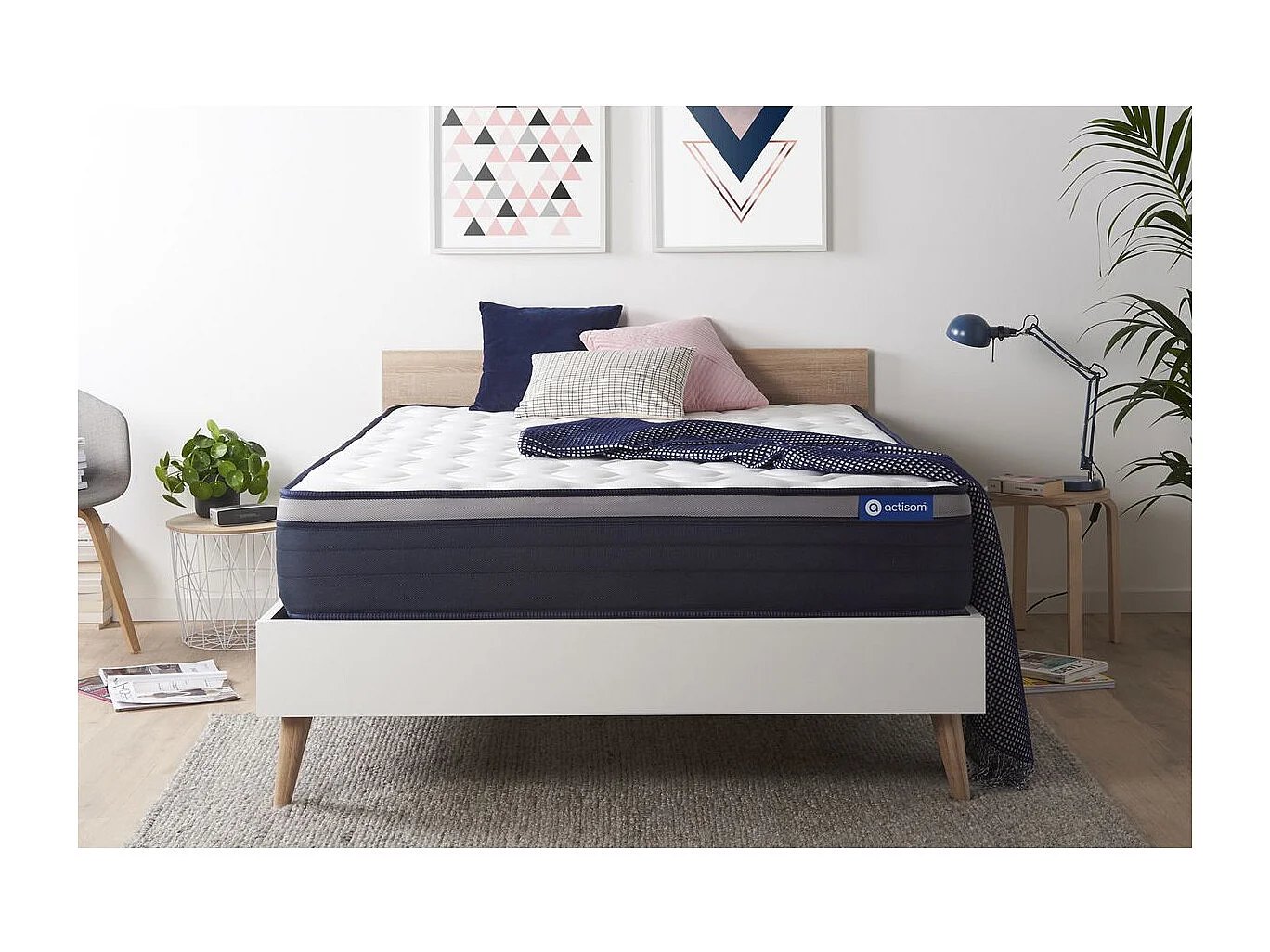 ACTISOM matelas Latex+Mémoire de forme ACTILATEX MAX 200x200 cm Maxi épaisseur 7zones de confort
