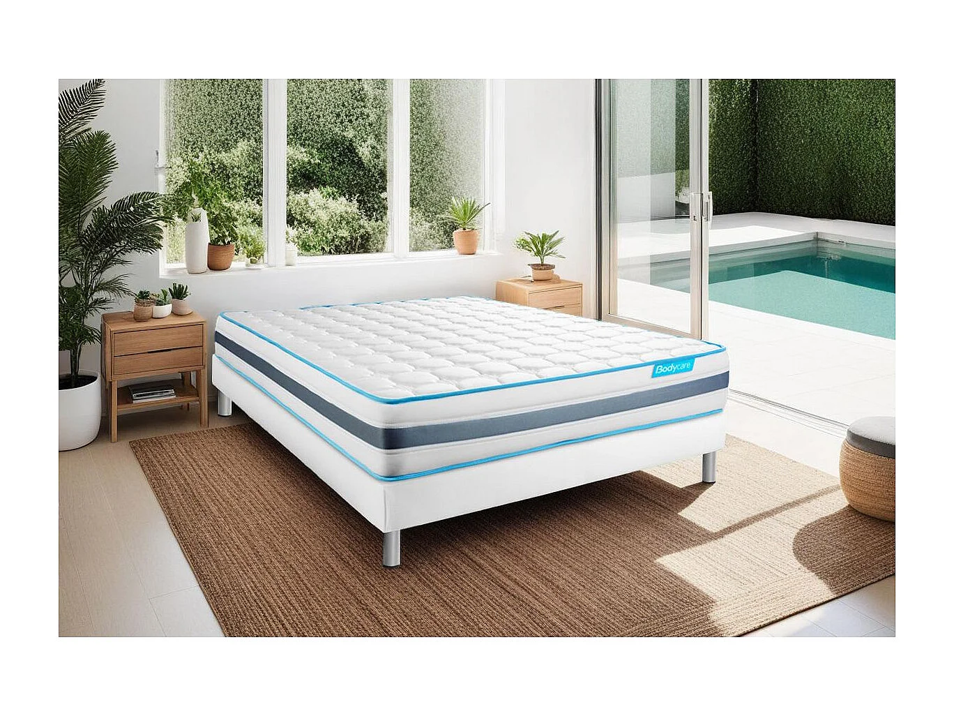 Matelas BODYZONE 140x200 Ressorts ensachés 3 zones Ultra épaisseur