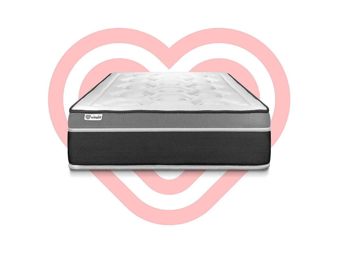 Pocketvering- en traagschuimmatras 90x190 cm - Vital Care