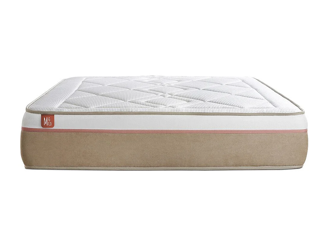 Matelas LE SOYEUX 180x200cm Ressorts ensachés + Mémoire de forme BioVisco - Ep. 24cm