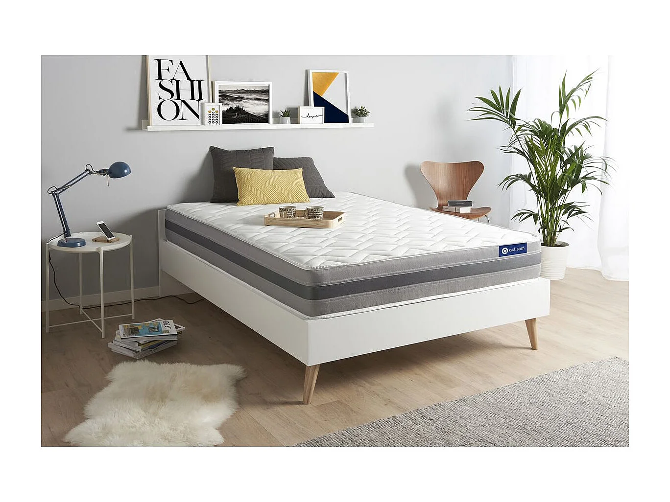 ACTISOM Matelas mémoire de forme 140x190 cm Maxi épaisseur 5zones de confort