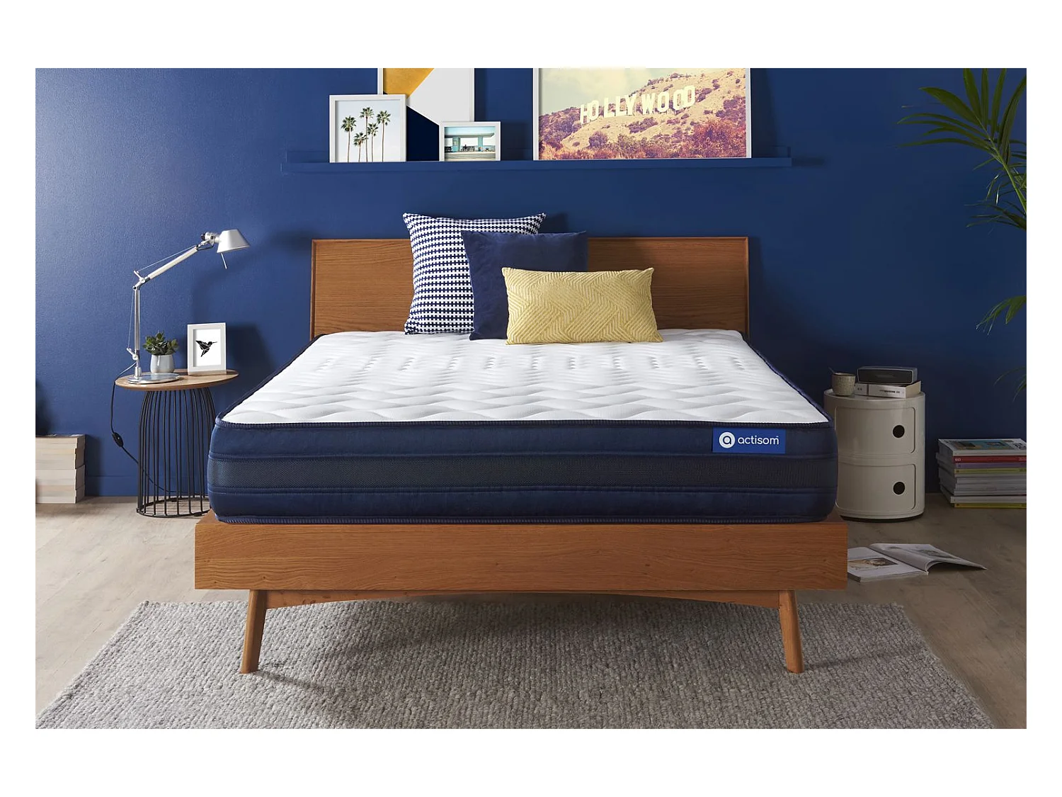 Actiflex tech matras 200x200cm , Matrasdikte : 24 cm , Pocketveren en traagschuim , Zeer stevig, 5 comfortzones