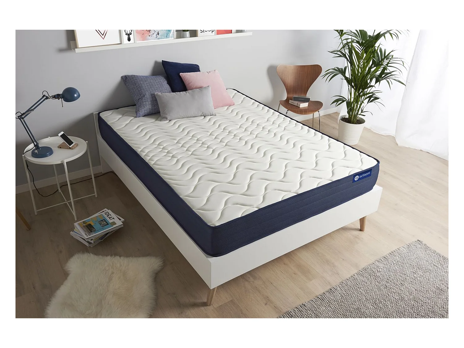 ACTISOM Matelas 140x200 Mémoire de forme 5zones de confort