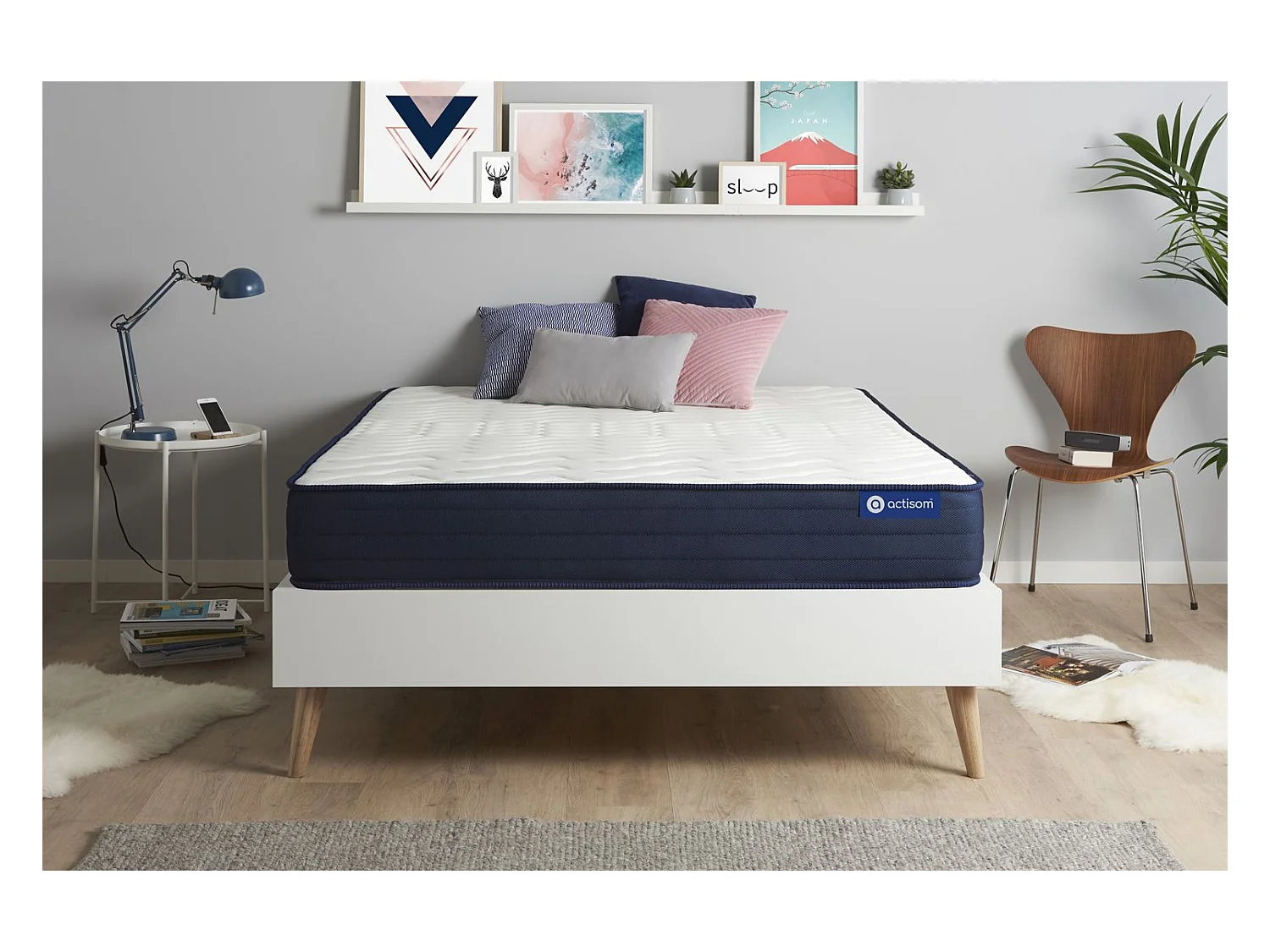 ACTISOM Matelas 140x200 Mémoire de forme 5zones de confort