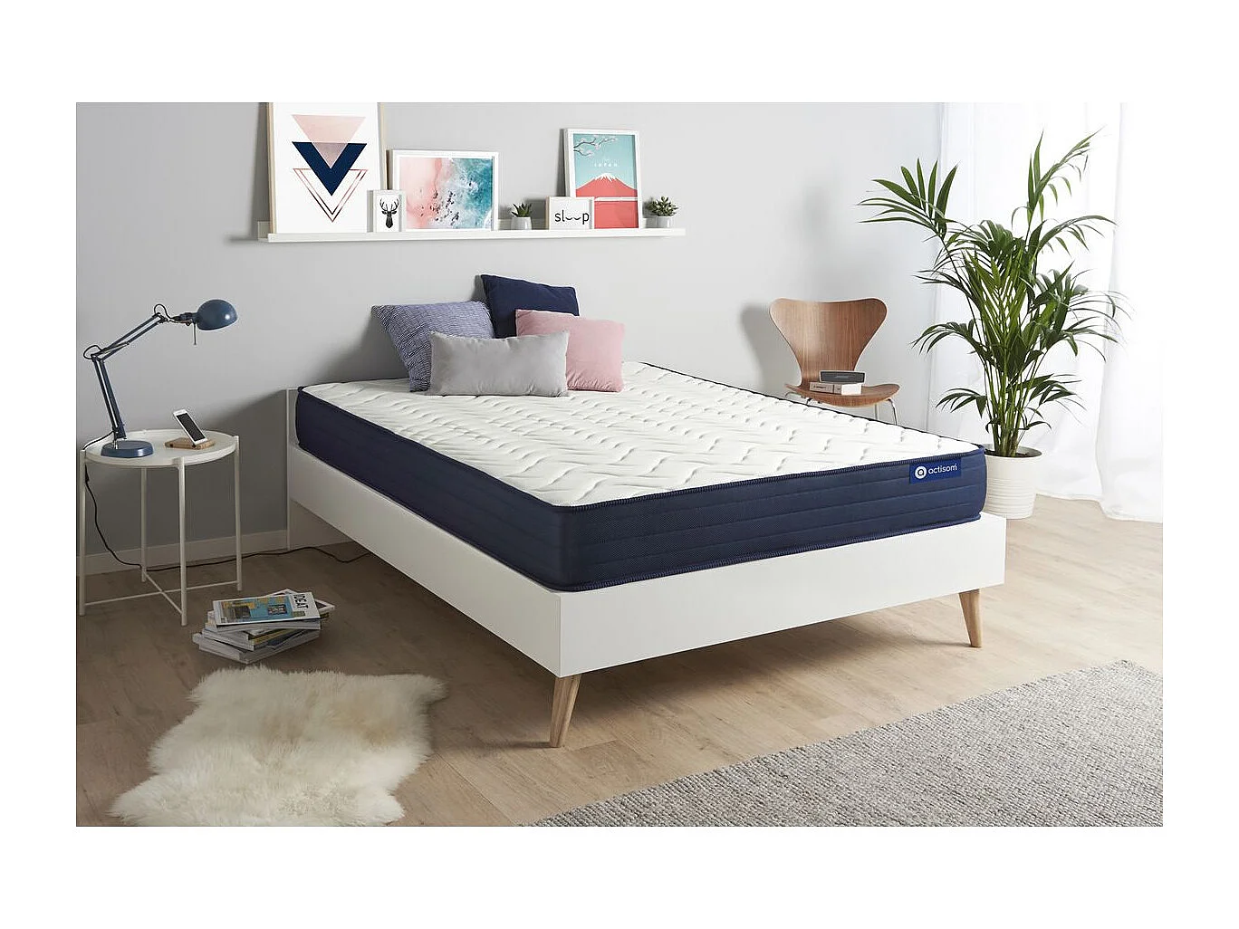ACTISOM Matelas 140x200 Mémoire de forme 5zones de confort