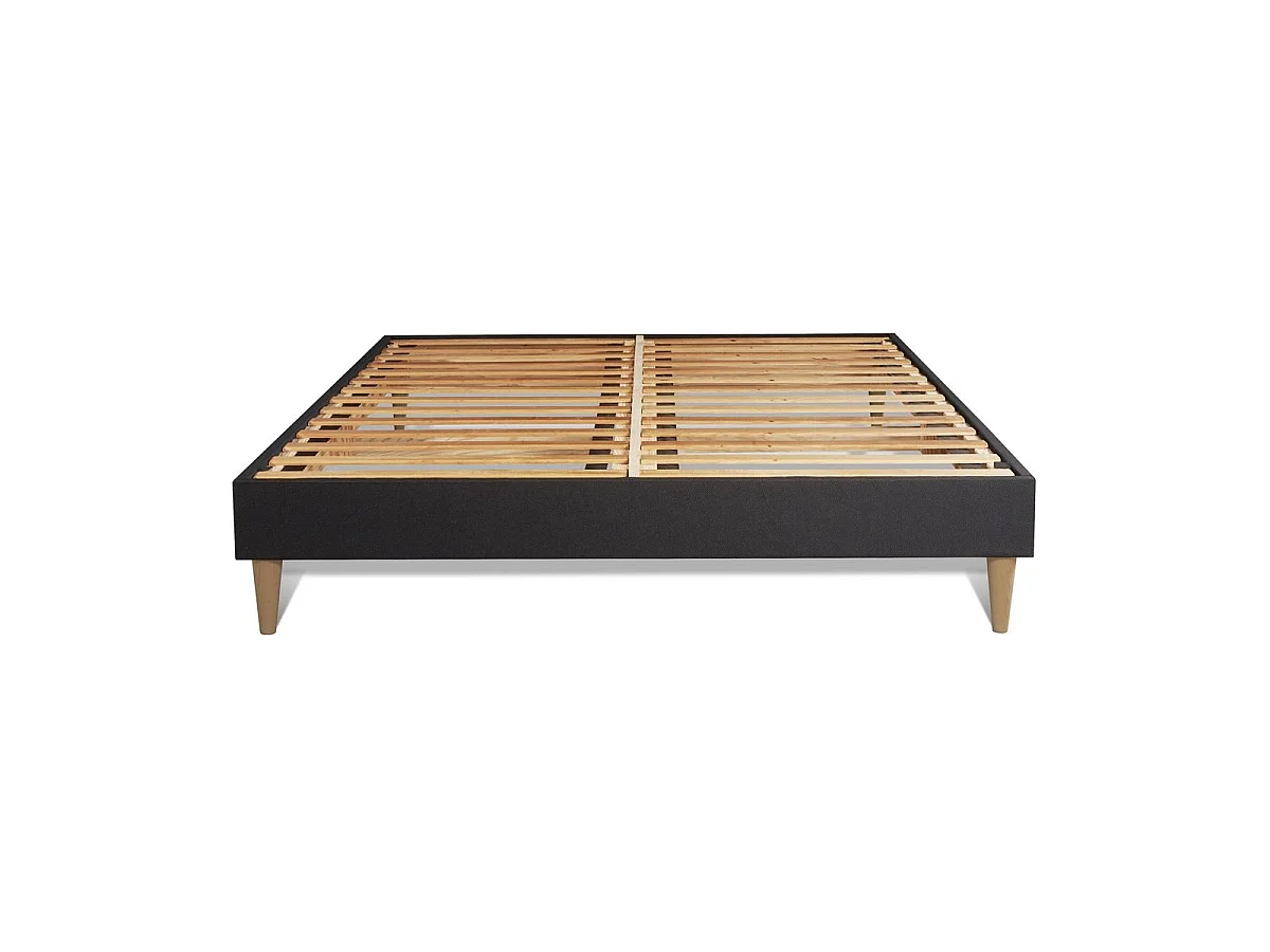 Pack matelas ressorts ensachés + mémoire de forme maxi épaisseur Windsor 180x200cm + sommier KIT noir + 2 oreillers + 1 couette