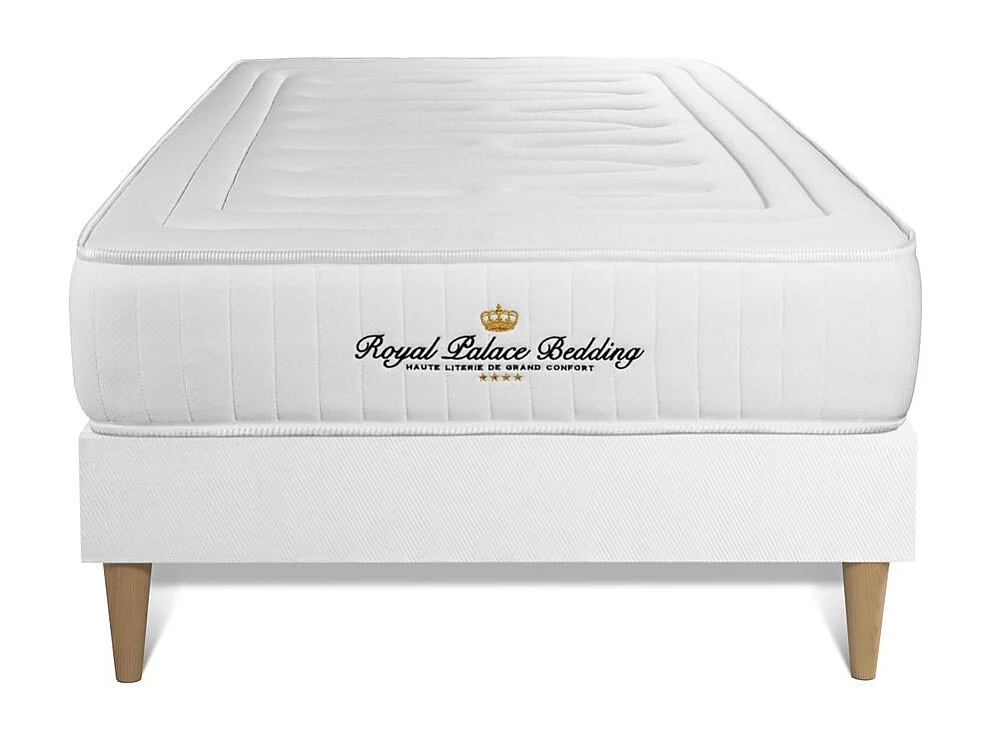 Ensemble Matelas à mémoire de forme Nottingham 90x190 sommier KIT blanc