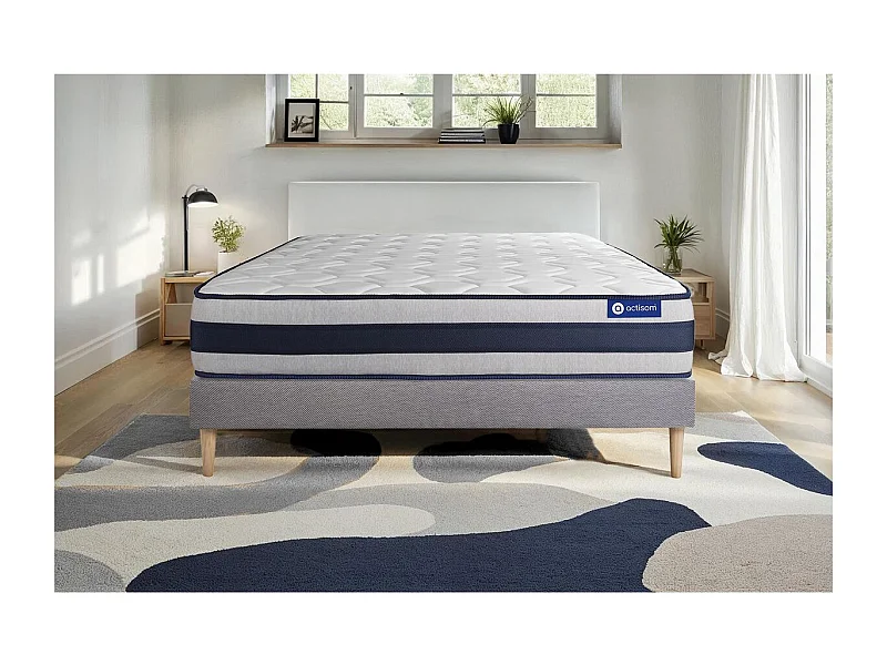 Actimemo ergo matratze 160x200cm + Bettgestell mit lattenrost - Dicke : 24cm - Memory-Schaum - H4