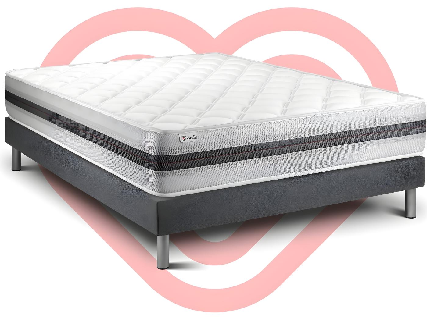 Ensemble Sommier Matelas X Vitalmemo Back Cm Equilibr