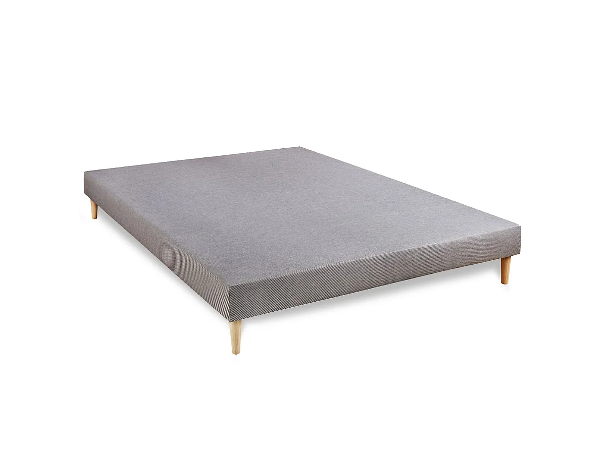 Matelas + sommier gris 140x190 Memo Plus Mémoire de forme 3 zones