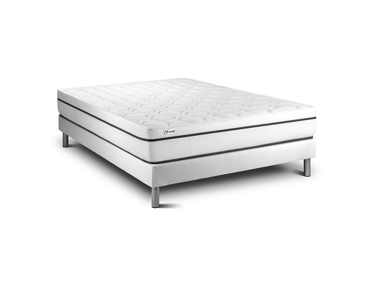 Ensemble VITAL SPA 180 x 200 cm sommier Kit blanc