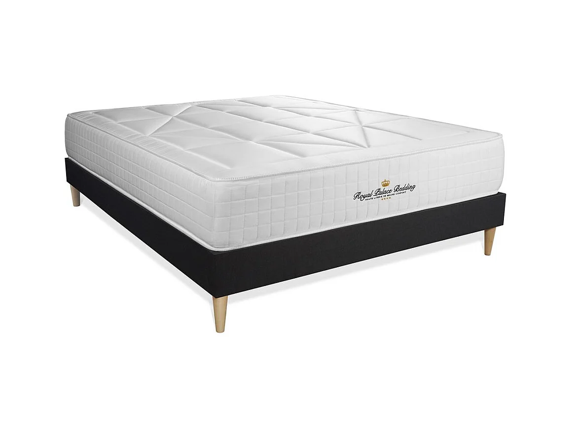 Ensemble matelas ressorts ensachés + mémoire de forme maxi épaisseur Windsor 140x190