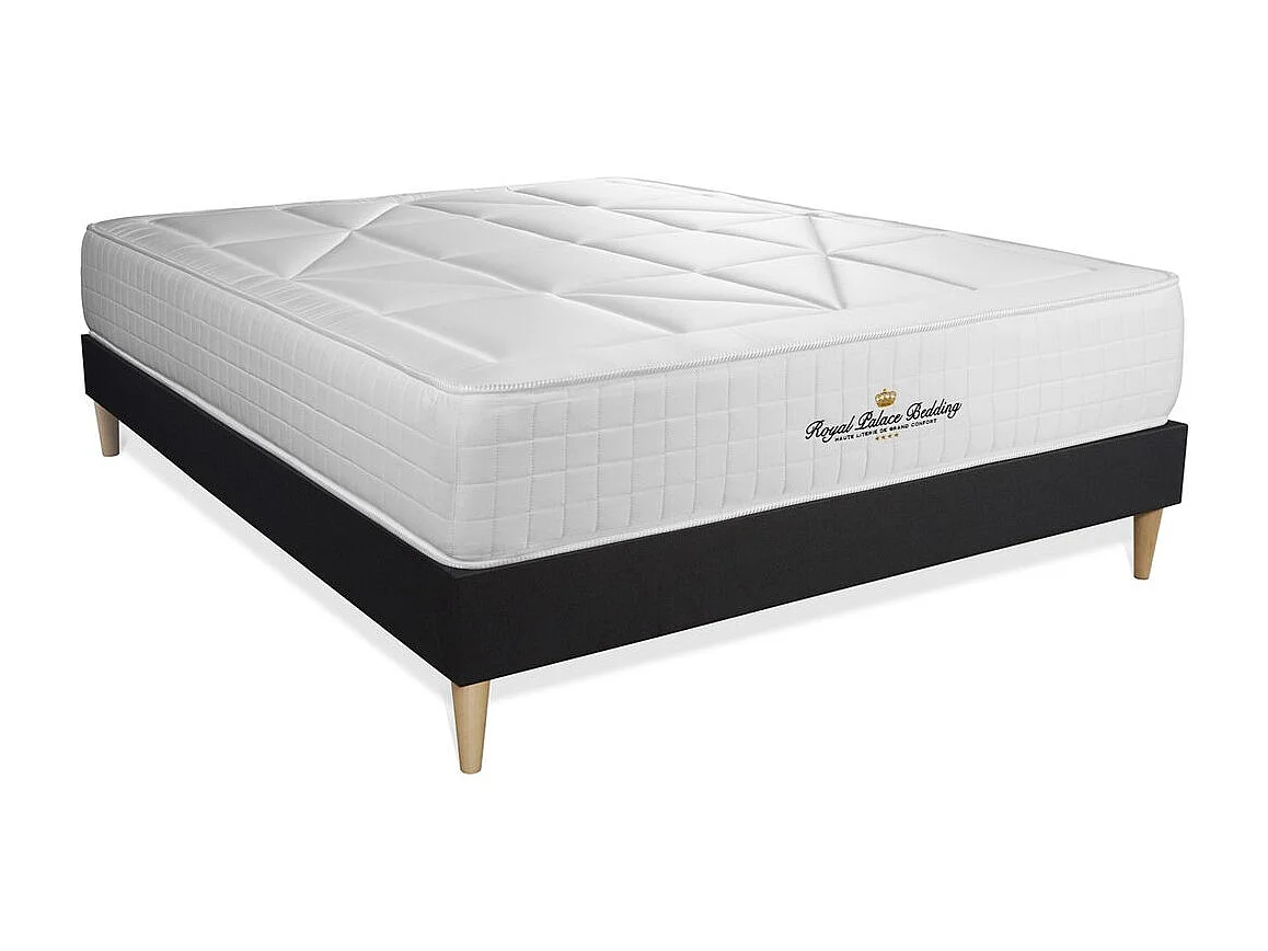 Ensemble matelas ressorts ensachés + mémoire de forme maxi épaisseur Windsor 140x190