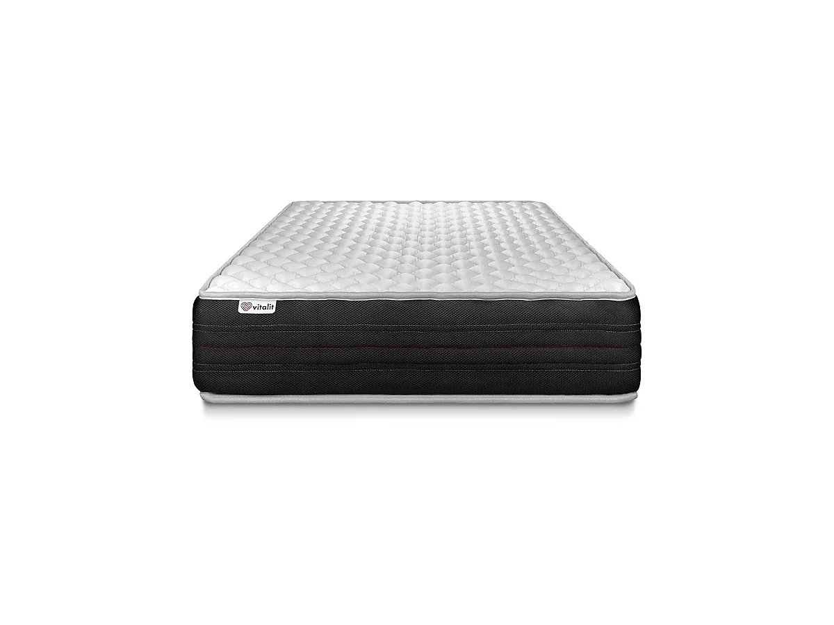 Ensemble VITALMEMO ONE 90 x 200 cm sommier Kit blanc