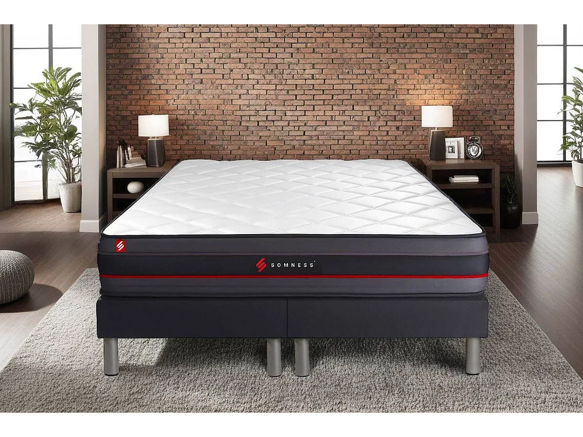 Ensemble double sommier + matelas REGEN à mémoire de forme 180x200