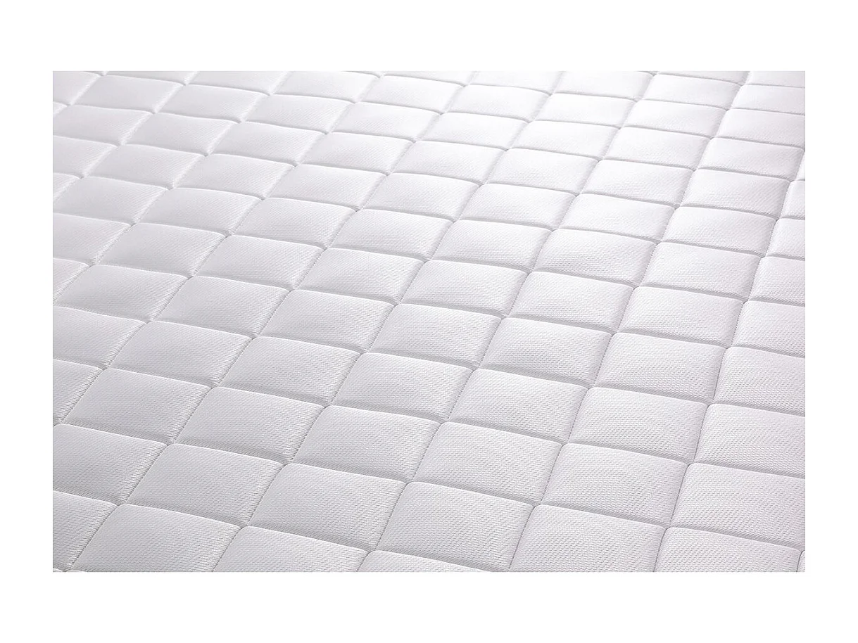 Pack double sommier 100x200 + matelas FORM 200x200 + 2 oreillers mémoire de forme + Couette Percale