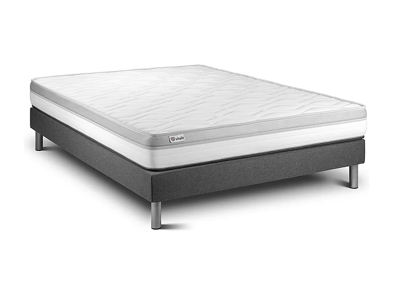 Conjunto VITAL RELAX 200 x 200 cm somier Kit gris