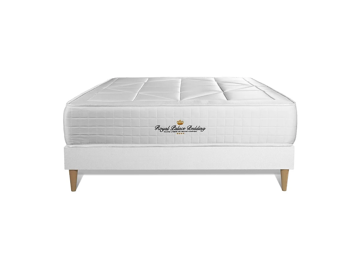 lattenbodem en Windsor matras 140x200 cm , Matrasdikte : 26 cm , traagschuim en pocketveren , gebalanceerd, 5 comfortzones