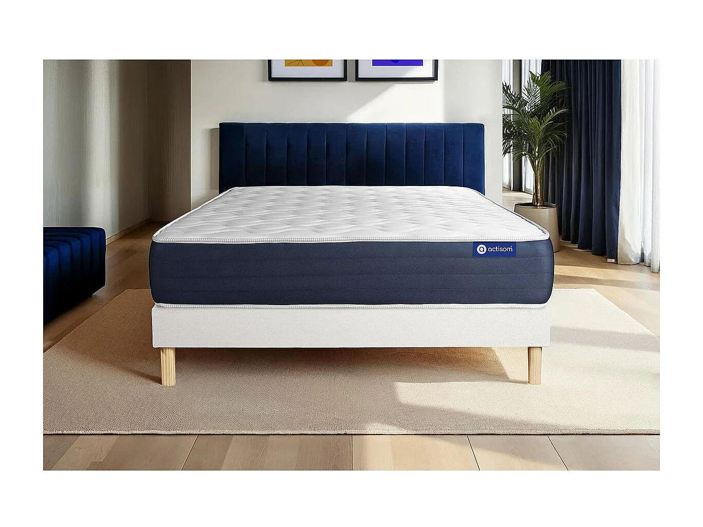 Kit rete e materasso matrimoniale Actimemo sleep 180x200cm - Spessore : 22cm- memory foam - Bilanciato -