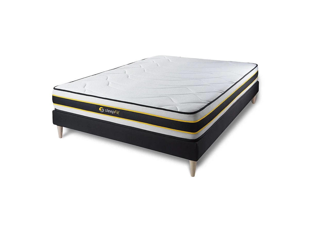 Ensemble sommier + matelas FLEXY ressorts ensachés et mémoire de forme 140x200