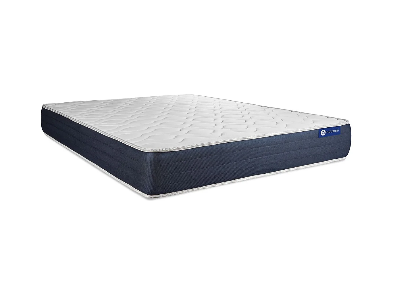 Ensemble matelas Ressorts ensachés et Mémoire de forme ACTIFLEX SLEEP 140x200 5zones de confort + sommier KIT blanc