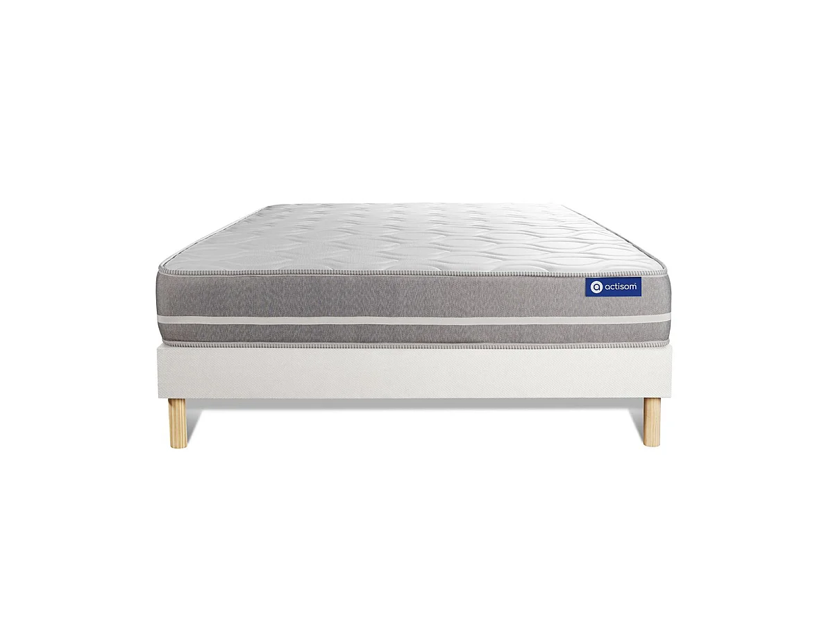 Lattenbodem en Actimemo touch matras 200x200cm , matrasdikte : 20 cm , traagschuim , gebalanceerd, 3 comfortzones