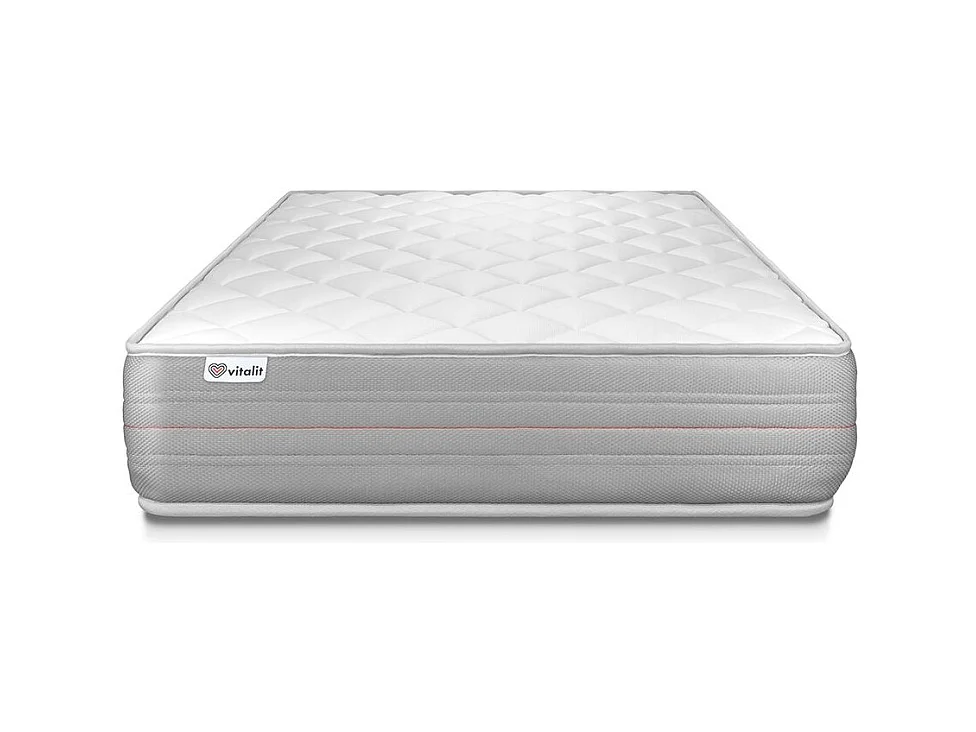 Ensemble VITALMEMO 90x200cm sommier kit gris