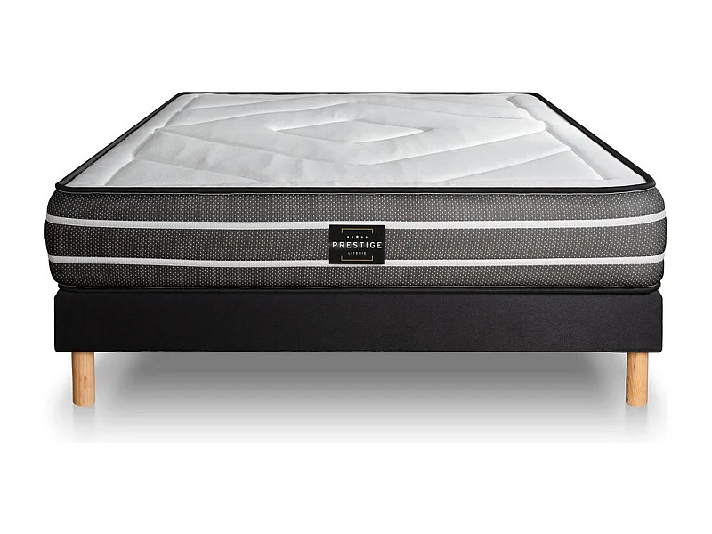 Ensemble Exclusive 140 x 200 cm sommier noir