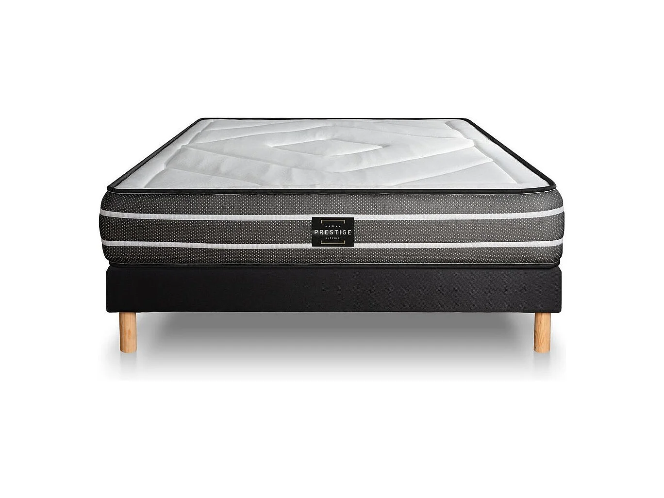 Ensemble Exclusive 140 x 200 cm sommier noir
