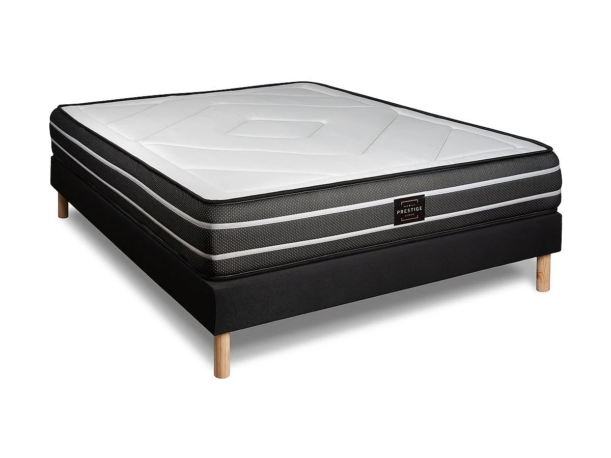 Ensemble Exclusive 140 x 200 cm sommier noir